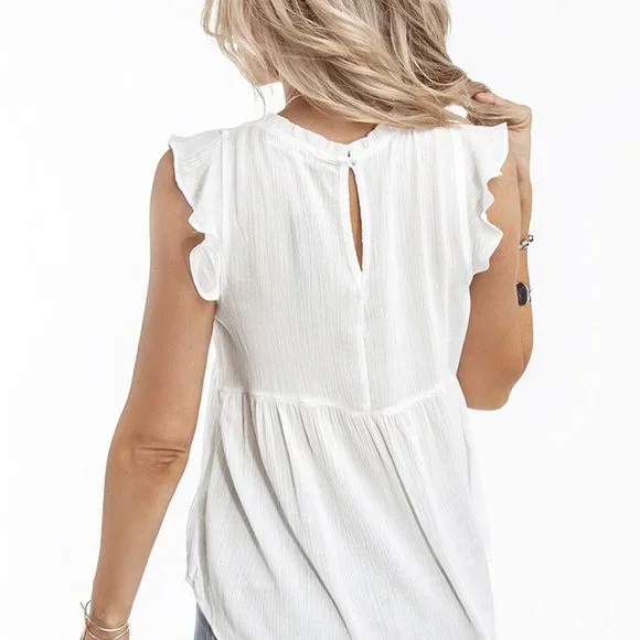 💜 New Adorable Pleated Babydoll top - Picture 3 of 3